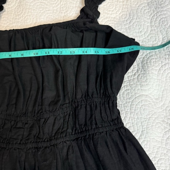 Old Navy Black Ruched Mini Sundress cotton blend - Picture 11 of 13
